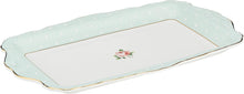  Royal Albert Bone China Polka Rose Sandwich Tray, 11.5&quot;, Green טען תמונה לגלריה
