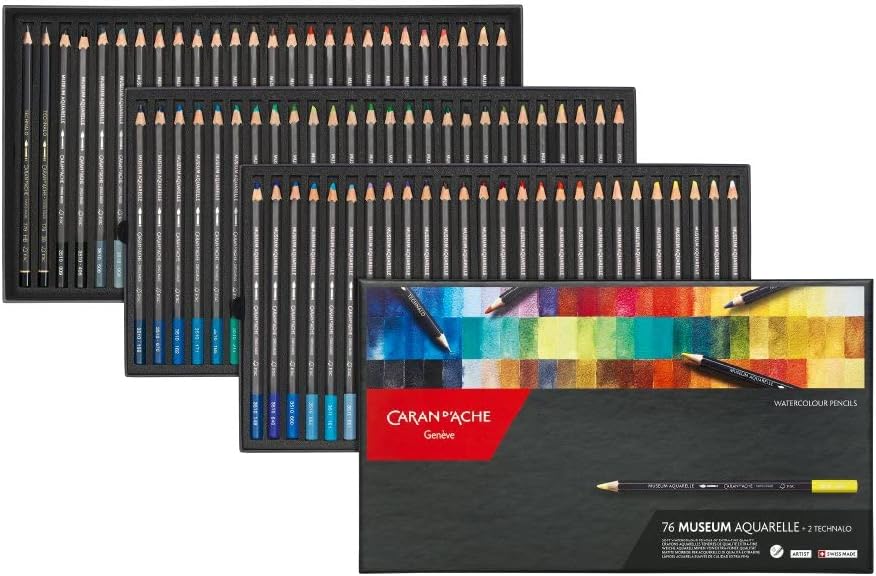 Caran D'Ache Museum Watercolour Pencils (Pack of 76)