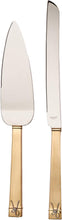  Wedgwood Vera Wang Love Knots Cake Knife and Server - Gold Set טען תמונה לגלריה
