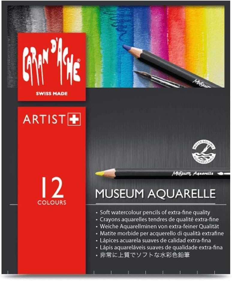 Caran D'Ache Museum Aquarelle Pencil Sets Museum Intro set of 12 colours