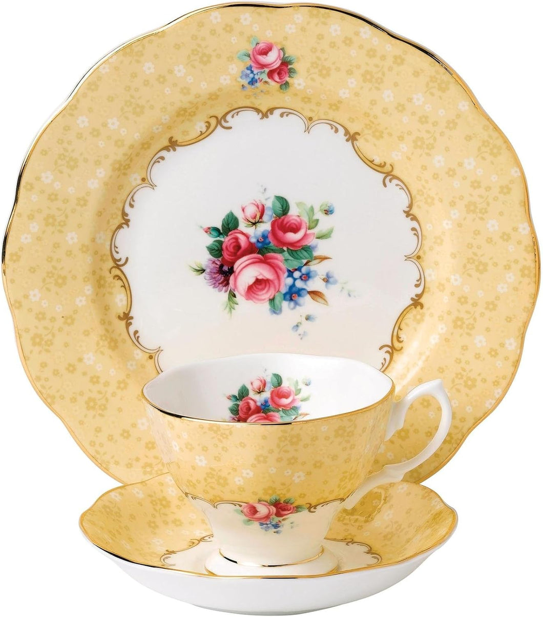 Royal Albert 100 Years 1990 3-Piece Set (Teacup, Saucer & Plate 8