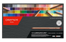  Caran d&#39;Ache Luminance Box of 100 Individual Coloured, Artists, Colour Coded Pencils &amp; 1 Full &amp; 1 Pencil Blender טען תמונה לגלריה
