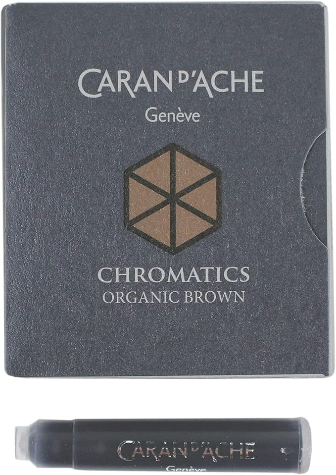 Caran d'Ache Ink Cartridge - Organic Brown (Pack of 6)