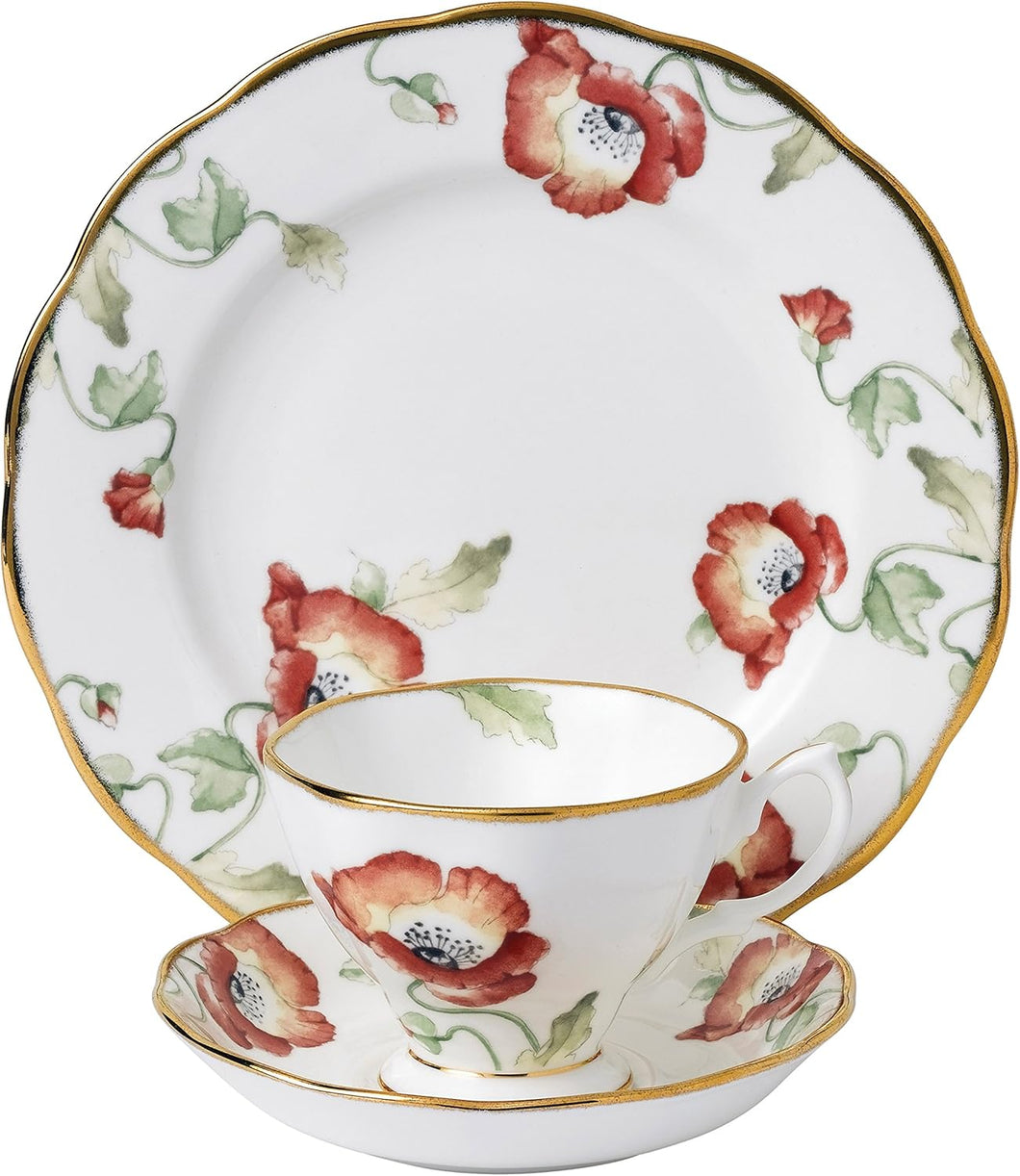 Royal Albert 100 Years 1970 3-Piece Set (Teacup, Saucer & Plate 8